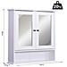 Armadietto Pensile Da Bagno Con Specchio Bianco 56 X 13 X 58cm - Foto miniatura 5