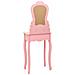 Tavolo Da Trucco Con Sgabello Rosa 50x59x136 Cm Legno Paulownia - Foto miniatura 6