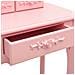 Tavolo Da Trucco Con Sgabello Rosa 50x59x136 Cm Legno Paulownia - Foto miniatura 8
