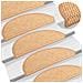 Tappeti Autoadesivi Scale Aspetto Sisal 15 pz 56x17x3 cm Sisal - Foto miniatura 1