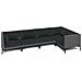 Set Divani Giardino 5 Pz Con Cuscini In Polyrattan Grigio Scuro - Foto miniatura 1