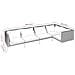 Set Divani Giardino 5 Pz Con Cuscini In Polyrattan Grigio Scuro - Foto miniatura 6