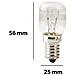 Lampadina A Incandescenza Per Forno E14 T25 25w Alta Temperatura 300°c, Trasparente - Foto miniatura 4