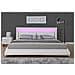 Brixton Struttura Letto In Similpelle Bianca Con Led 140x190 Cm - Foto miniatura 3