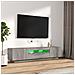 Set Mobili Tv 2 Pz Con Luci Led Grigio Sonoma Legno Multistrato - Foto miniatura 4