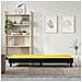 Divano Letto Giallo Chiaro In Tessuto - Foto miniatura 2