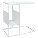 Tavolino Bianco 55x36x59,5 Cm Legno Multistrato - Foto miniatura 2