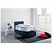 Letto Singolo Catia, Letto Contenitore Con Rivestimento In Tessuto, 100% Made In Italy, Apertura Frontale, Con Materasso Cm 80x200 Incluso, Blu - Foto miniatura 2