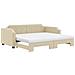 Divano Letto Estraibile Con Materassi Crema 100x200 Cm Tessuto - Foto miniatura 1