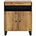 Credenza Con 2 Ante 60x33x75 Cm In Legno Massello Di Mango - Foto miniatura 3
