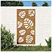 Decorazione Muro Da Giardino 105x55 Cm Foglia Acciaio Corten - Foto miniatura 1