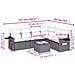 Set Divani Da Giardino Con Cuscini 7pz Nero Polyrattan - Foto miniatura 3