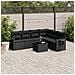 Set Divani Da Giardino Con Cuscini 7pz Nero Polyrattan - Foto miniatura 1