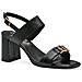 Black Casual Open Sandals Sandali Pelle Scarpe Donna Nero Eu 37, 1-28333-42 001 - Foto miniatura 1