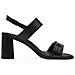 Black Casual Open Sandals Sandali Pelle Scarpe Donna Nero Eu 37, 1-28333-42 001 - Foto miniatura 3