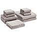 Set Di 9 Asciugamani Atai Cotone Grigio Chiaro - Foto miniatura 2