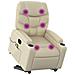 Lusso Casadino -  Poltrona Alzapersona Elettrica Reclinabile Crema In Similpelle - Foto miniatura 2