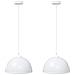 Lampada a Sospensione 2 pz Regolabile E27 Bianco Ø 30cm Metallo - Foto miniatura 1