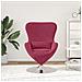 Chaise Egg  Rosso Vino in Velluto - Foto miniatura 3