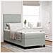Letto Box con Materasso Grigio Chiaro 100x200 cm Velluto - Foto miniatura 2