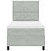 Letto Box con Materasso Grigio Chiaro 100x200 cm Velluto - Foto miniatura 8