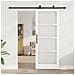 Porta scorrevole  con set di hardware 'ORKDAL'Bianco Legno Massello & Vetro, Porta interna  con vetro 'ORKDAL'Bianco 83x211x4 cm - Foto miniatura 3