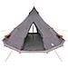 Tenda da famiglia Tipi grigia e arancione impermeabile per 12 persone - Foto miniatura 4