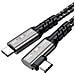 Cavo Usb4 Ad Angolo Retto 40gbps Ad Alta Velocità, Compatibile Con Thunderbolt 4/3 1 M - Foto miniatura 2