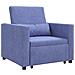 Divano Letto Singolo Blu Jeans 90 x 165 x 87 cm Tessuto - Foto miniatura 1