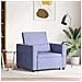 Divano Letto Singolo Blu Jeans 90 x 165 x 87 cm Tessuto - Foto miniatura 2