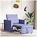 Divano Letto Singolo Blu Jeans 90 x 165 x 87 cm Tessuto - Foto miniatura 3