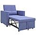 Divano Letto Singolo Blu Jeans 90 x 165 x 87 cm Tessuto - Foto miniatura 4
