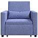 Divano Letto Singolo Blu Jeans 90 x 165 x 87 cm Tessuto - Foto miniatura 5