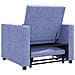 Divano Letto Singolo Blu Jeans 90 x 165 x 87 cm Tessuto - Foto miniatura 7
