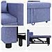Divano Letto Singolo Blu Jeans 90 x 165 x 87 cm Tessuto - Foto miniatura 8