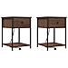 Armadio da Notte 2 pcs Rovere marrone 42 x 41 x 56 cm - Foto miniatura 1