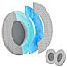 Cuscinetti Auricolari Di Ricambio Compatibili Con Cuffie Bose Qc45/qc45ii/qc45sc/qc35/qc35ii (paio) Grey - Foto miniatura 3