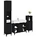 Set di mobili per il bagno 3 pcs Rovere nero Legno multistrato - Foto miniatura 3