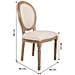 Sedia In Legno Imbottita Beige 48x46x48/96h - Foto miniatura 7