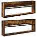 Scaffale per riviste 2 pcs Rovere fumé 80 x 12 x 30 cm - Foto miniatura 1