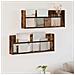 Scaffale per riviste 2 pcs Rovere fumé 80 x 12 x 30 cm - Foto miniatura 2