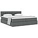 Letto con Contenitore Grigio scuro 200 x 200 cm Pelle Sintetica - Foto miniatura 3