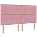 Letto a molle con materasso Rosa 180 x 200 cm Velluto - Foto miniatura 6