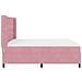 Letto a molle con materasso Rosa 180 x 200 cm Velluto - Foto miniatura 8