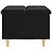 Pouf contenitore con cuscino Nero 60 x 60 x 45 cm Velluto - Foto miniatura 5