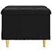 Pouf contenitore con cuscino Nero 60 x 60 x 45 cm Velluto - Foto miniatura 6