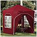 Tenda per feste a pop-up 192 x 192 x 245 cm Borgogna - Foto miniatura 2