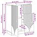 Credenza Grigio Cemento 66 x 34,5 x 87 cm Legno ingegnerizzato - Foto miniatura 8