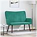Sofa a Due Posti Turchese 115 x 61 x 87 cm Velluto - Foto miniatura 2