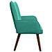 Sofa a Due Posti Turchese 115 x 61 x 87 cm Velluto - Foto miniatura 5